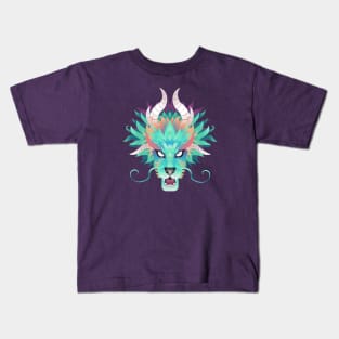 Dragon Head Purple Kids T-Shirt